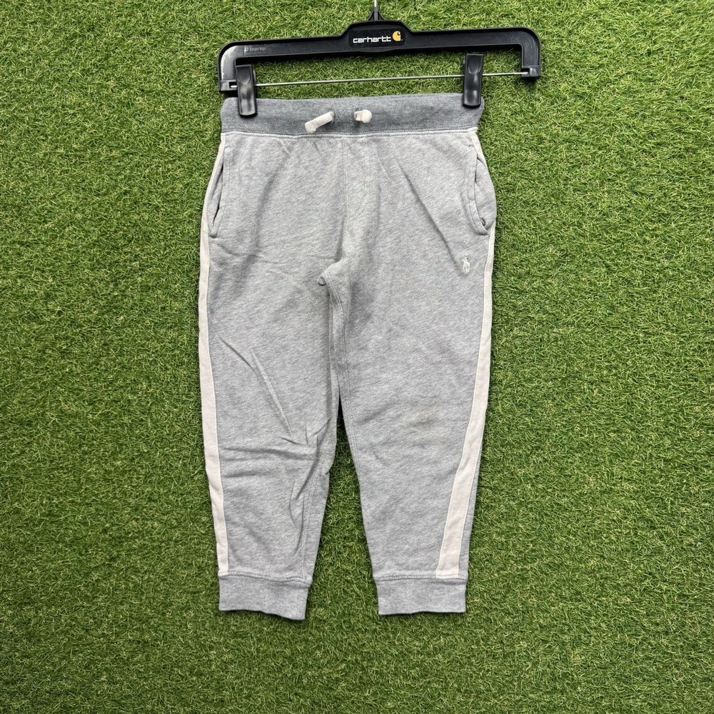 Polo Ralph Lauren Sweatpants Boys Size 5 Heather Grey Fleece Jogger Tapered